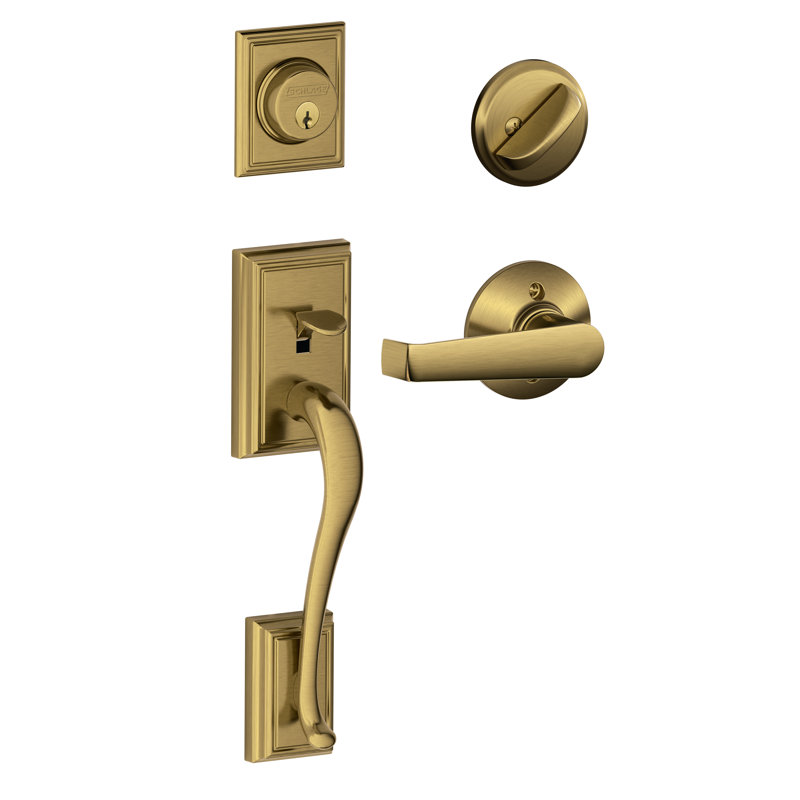 Schlage Addison Handleset with Single Cylinder Deadbolt and Elan Door